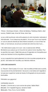 2e prix - Concours littéraire du Muséum de Toulouse - 2013