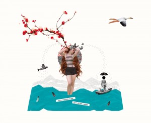 Collage "Les larmes de Vénus" - Vernissage / Sylvaine Collart